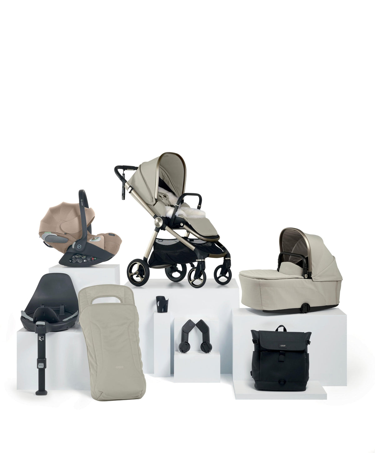 cybex shell Vardo Pushchair Bundle with Cybex Cloud T Car Seat (9 Pieces)