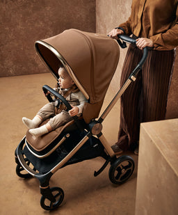 Mamas & Papas Pushchairs Vardo Pushchair Bundle with Cybex Cloud T Car Seat & Base (8 Pieces) - Nutmeg
