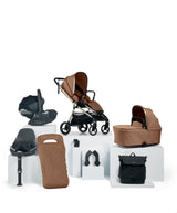 Mamas & Papas Pushchairs Vardo Pushchair Bundle with Cybex Cloud T Car Seat & Base (8 Pieces) - Nutmeg