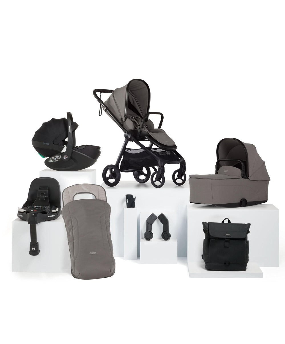 Mamas &amp; Papas Pushchairs Vardo Pushchair Bundle with Maxi-Cosi Pebble 360 Pro² Car Seat (8 Pieces) - Storm