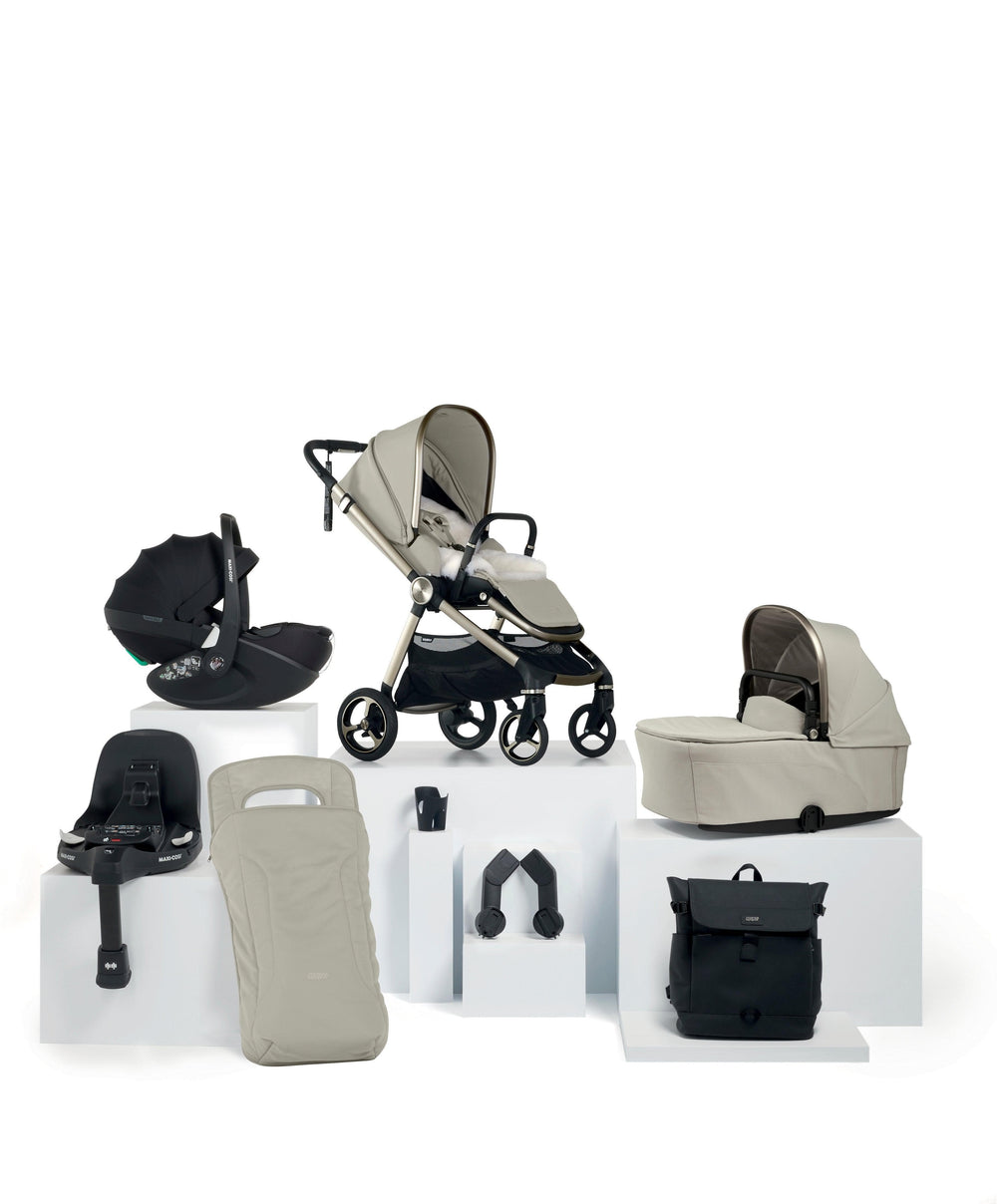 Mamas &amp; Papas Pushchairs Vardo Pushchair Bundle with Maxi-Cosi Pebble 360 Pro² Car Seat (9 Pieces) - Shell