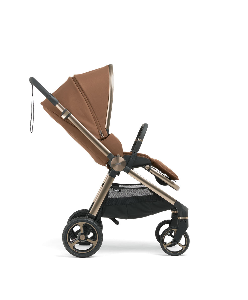 Mamas &amp; Papas Pushchairs Vardo Pushchair Ultimate Newborn Bundle with Cybex Cloud T i-Size Rotating Baby Car Seat &amp; Base (14 Pieces) - Nutmeg