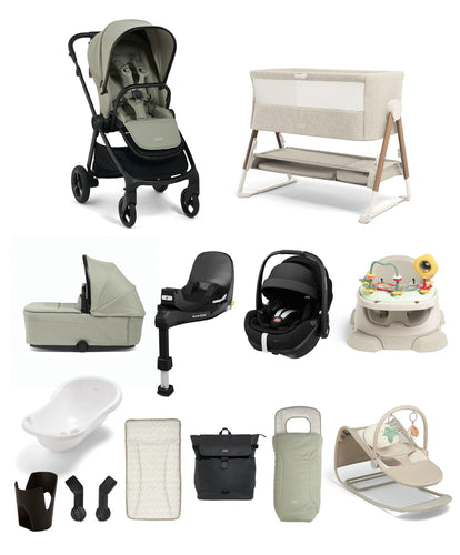 Mamas & Papas Pushchairs Vardo Pushchair Ultimate Newborn Bundle with Maxi-Cosi Pebble 360 Pro2 (13 Pieces) - Sage
