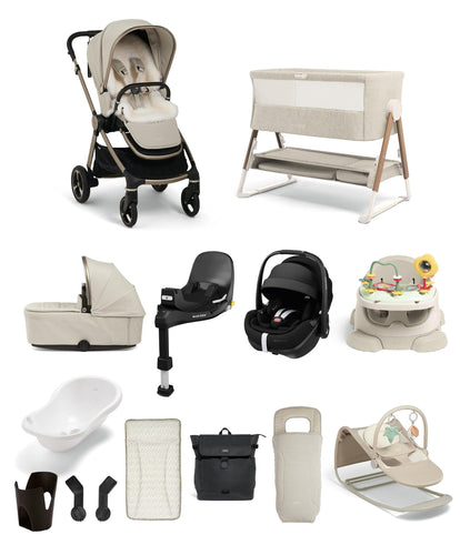 Mamas & Papas Pushchairs Vardo Pushchair Ultimate Newborn Bundle with Maxi-Cosi Pebble 360 Pro2 (14 Pieces) - Shell