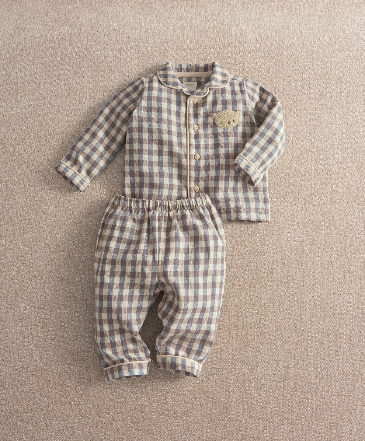 Mamas & Papas Pyjamas & Nightwear Bear Gingham Pyjama Set