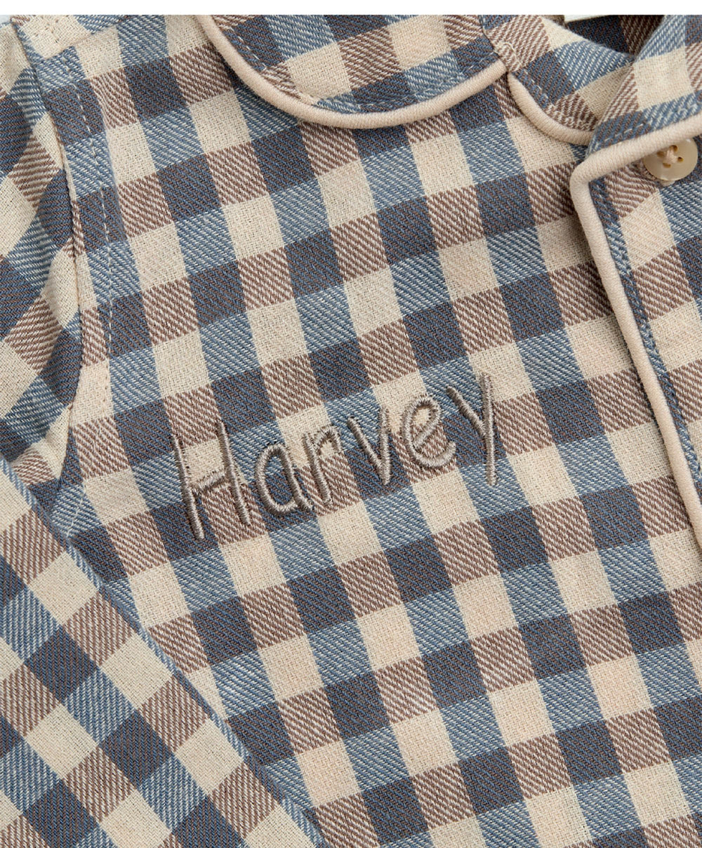 Mamas &amp; Papas Pyjamas &amp; Nightwear Bear Gingham Pyjama Set