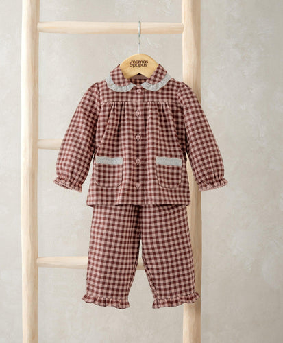 Mamas & Papas Pyjamas & Nightwear Burgundy Gingham Pyjamas