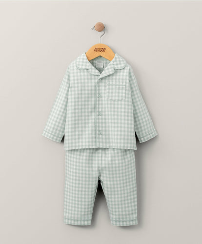 Mamas & Papas Pyjamas & Nightwear Check Woven Pyjamas - Blue
