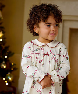 Mamas & Papas Pyjamas & Nightwear Christmas Berry Bow Print Pyjama Set