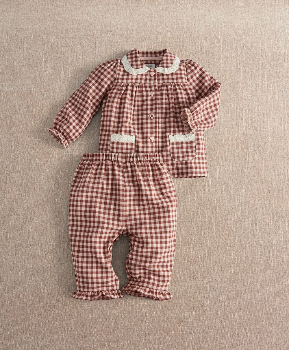 Mamas &amp; Papas Pyjamas &amp; Nightwear Collared Gingham Pyjama Set