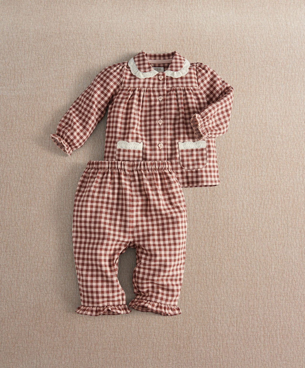Mamas & Papas Pyjamas & Nightwear Collared Gingham Pyjama Set