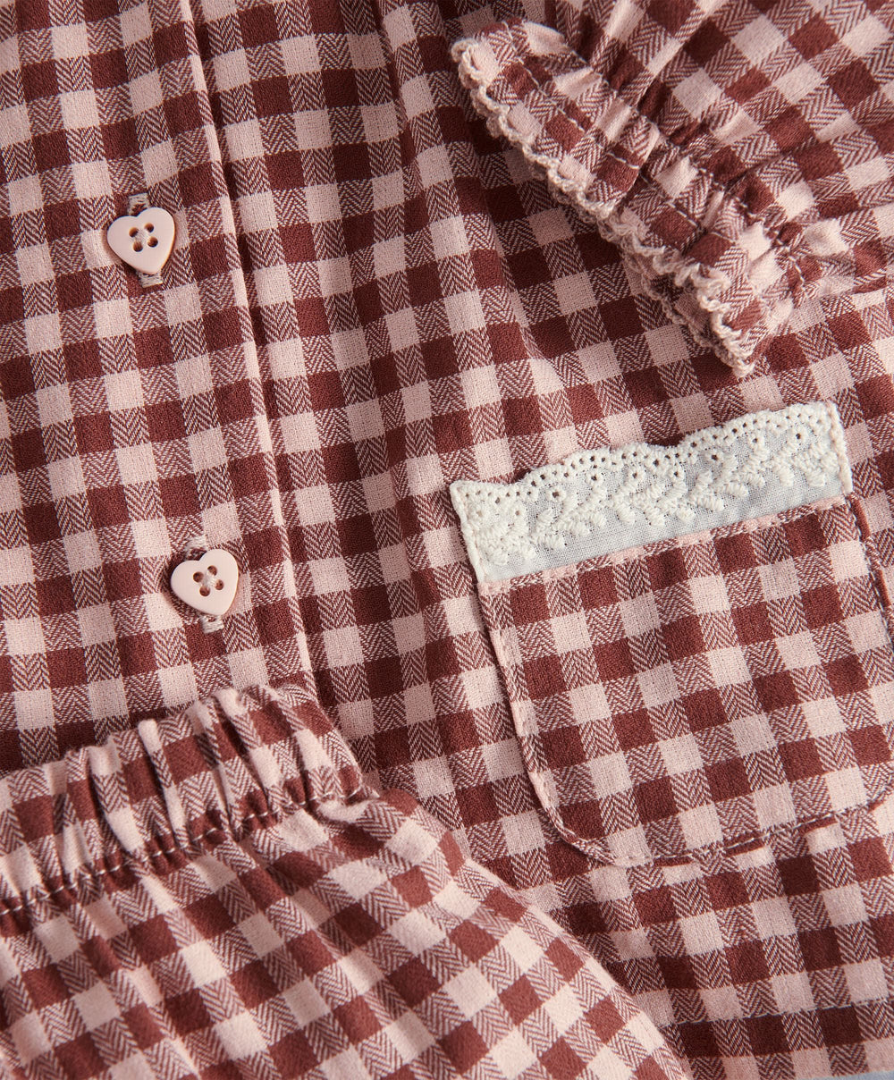 Mamas &amp; Papas Pyjamas &amp; Nightwear Collared Gingham Pyjama Set