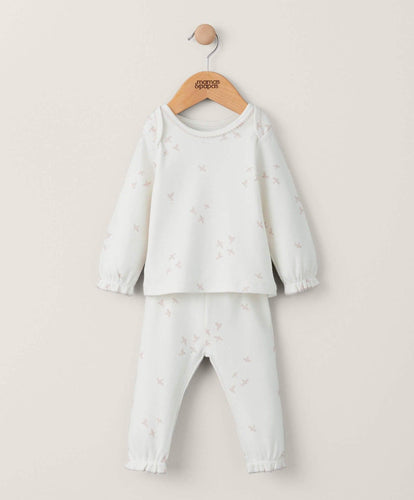 Mamas & Papas Pyjamas & Nightwear Flocking Bird Pyjamas (2 Piece) - Cream