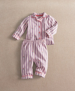 Mamas & Papas Pyjamas & Nightwear Floral Stripe Long Sleeve Pyjama Set