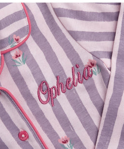Mamas & Papas Pyjamas & Nightwear Floral Stripe Long Sleeve Pyjama Set