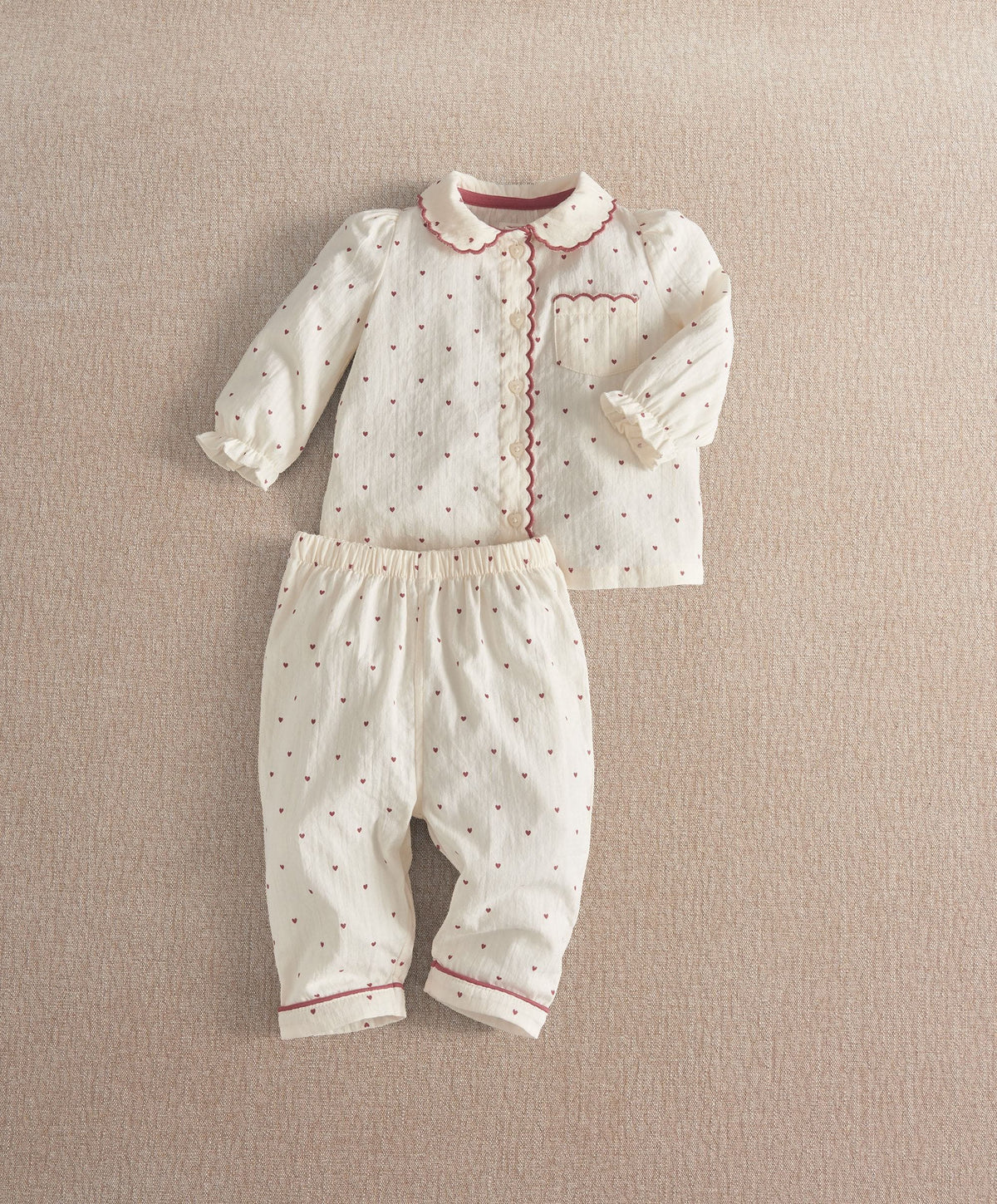 Mamas & Papas Pyjamas & Nightwear Heart Long Sleeve Pyjama Sets