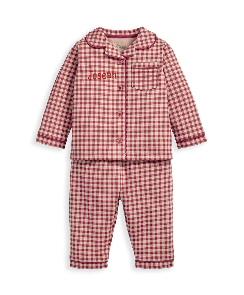 Mamas &amp; Papas Pyjamas &amp; Nightwear Jersey Check Pyjamas