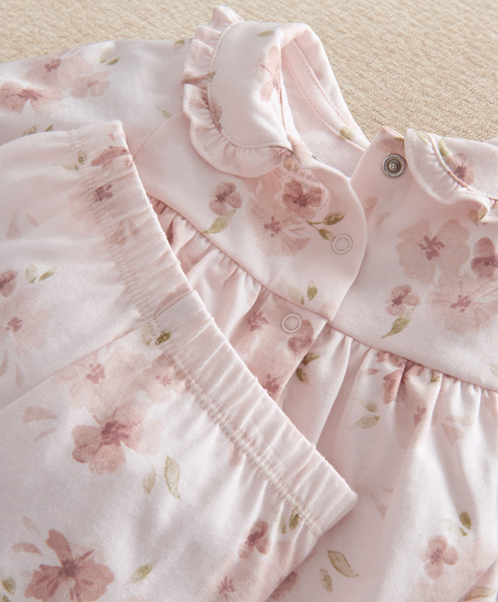 Mamas &amp; Papas Pyjamas &amp; Nightwear Jersey Watercolour Floral Pyjamas