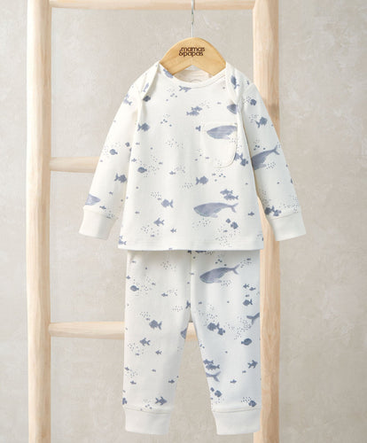 Mamas & Papas Pyjamas & Nightwear Jersey Whale Pyjamas