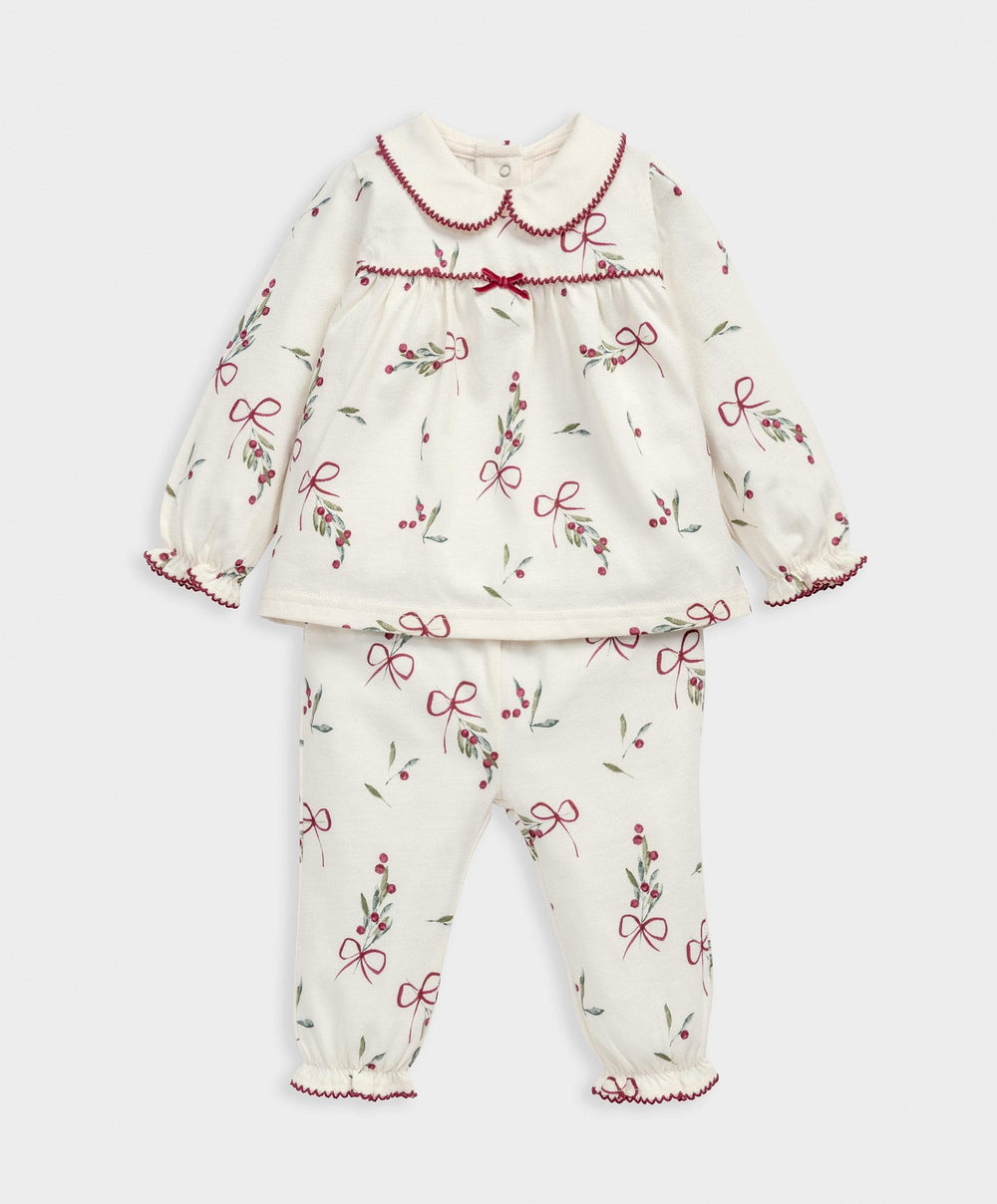 Mamas &amp; Papas Pyjamas &amp; Nightwear Mistletoe Christmas Pyjamas