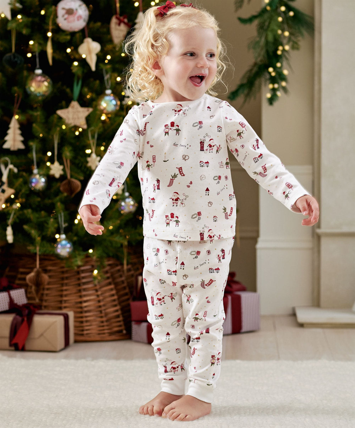 Mamas & Papas Pyjamas & Nightwear Santa Christmas Print Pyjamas