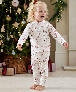 Mamas & Papas Pyjamas & Nightwear Santa Christmas Print Pyjamas