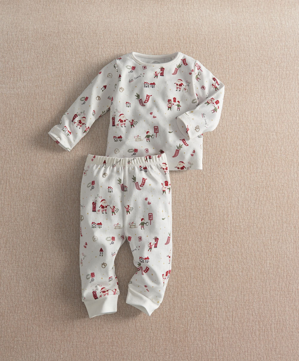 Mamas &amp; Papas Pyjamas &amp; Nightwear Santa Christmas Print Pyjamas