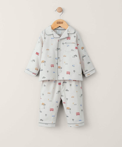 Mamas & Papas Pyjamas & Nightwear Transport Woven Pyjamas - Cream