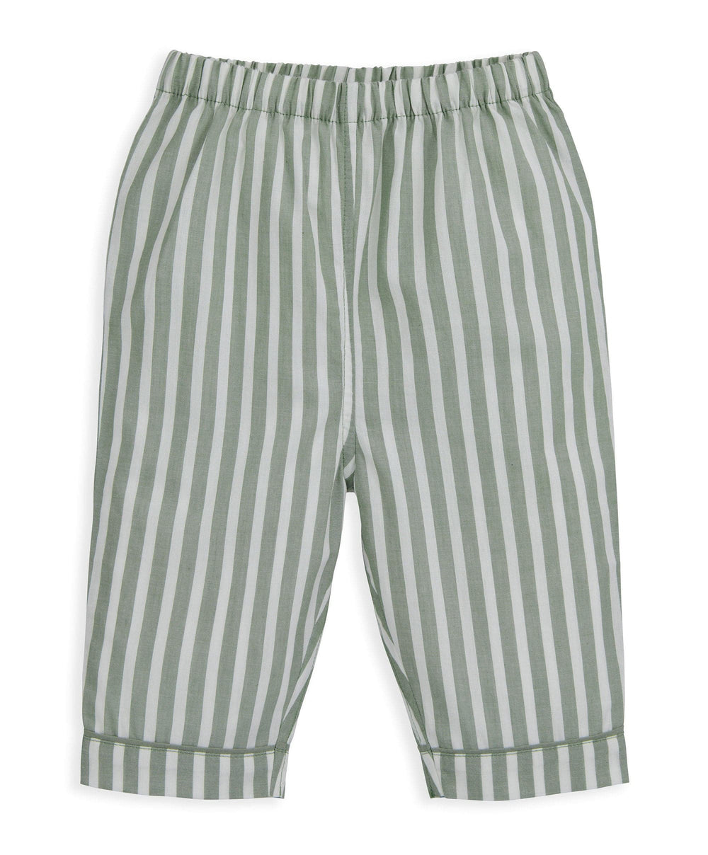Mamas &amp; Papas Pyjamas &amp; Nightwear Woven Green Stripe Pyjamas