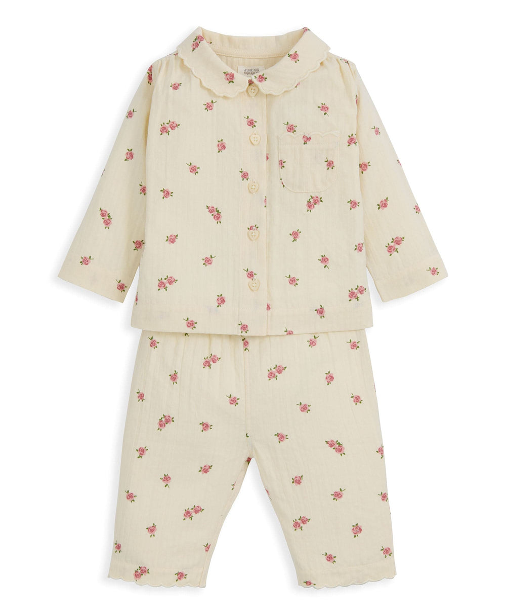 Mamas &amp; Papas Pyjamas &amp; Nightwear Woven Rose Pyjamas