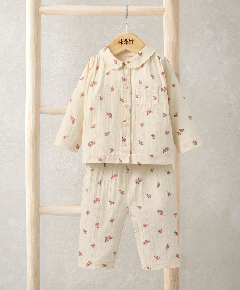 Mamas &amp; Papas Pyjamas &amp; Nightwear Woven Rose Pyjamas
