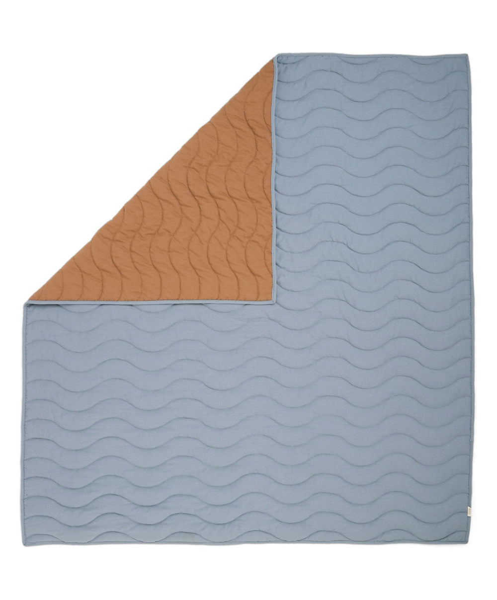 Mamas &amp; Papas Quilts &amp; Coverlets Quilt (3 Tog) - Blue Mustard Wave