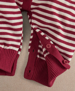 Mamas & Papas Ribbed Striped Knit Romper