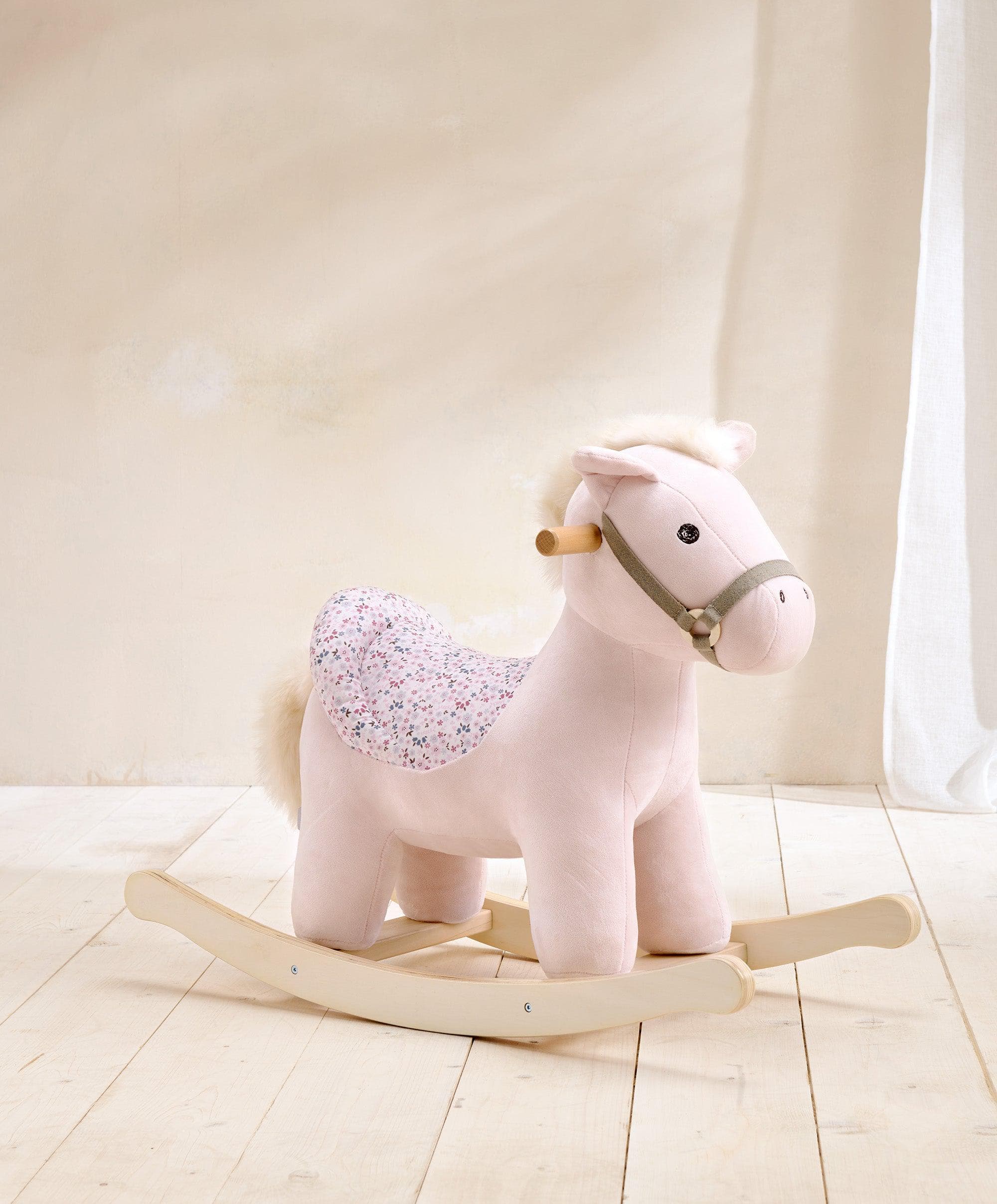 Labebe Baby Rocking Unicorn Plush Rocker Pink Childrens Rocking