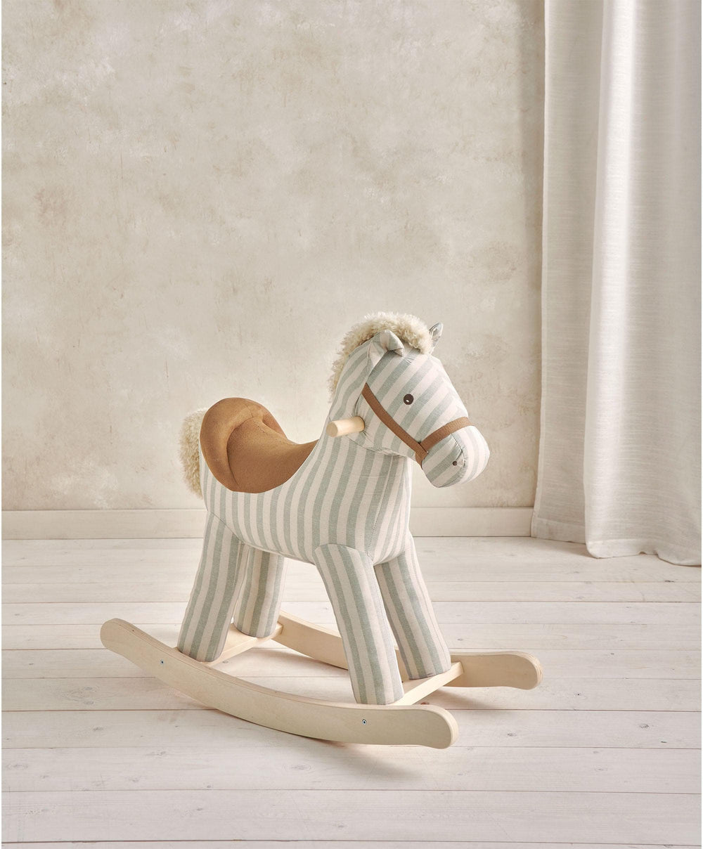Mamas &amp; Papas Rocking Animals Rocking Horse - Sage Green Stripe