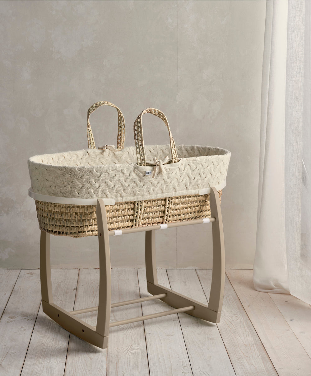 Mamas &amp; Papas Rocking Moses Basket Stand - Mocha