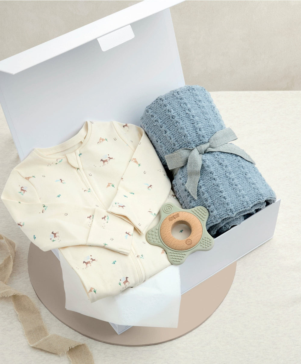 Mamas &amp; Papas Rodeo &amp; Blanket Gift Box with Teething Toy - newborn