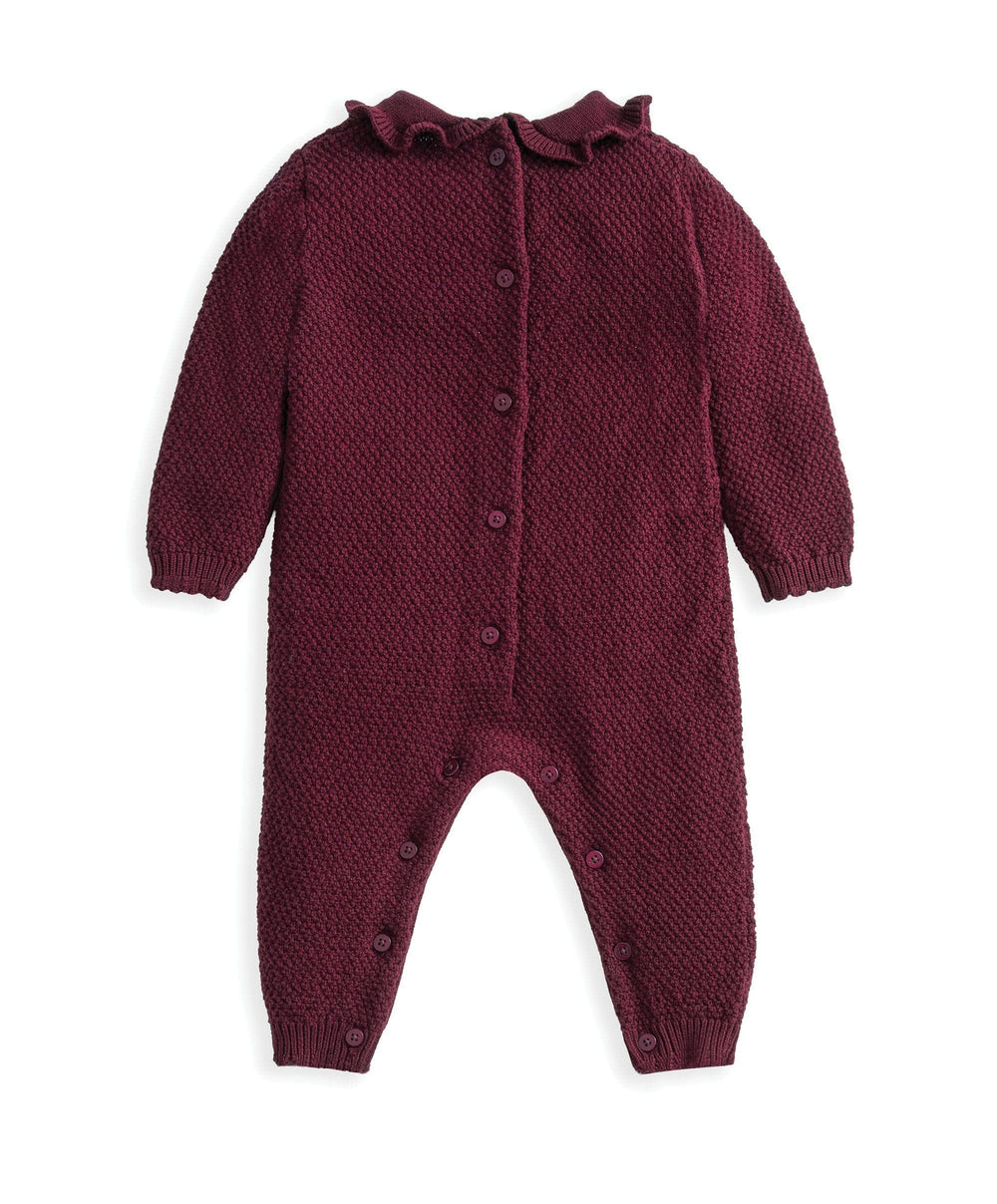 Mamas &amp; Papas Rompers Burgundy Soft Knit Romper