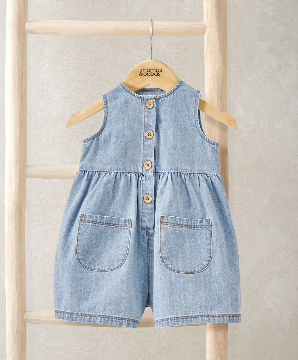 Mamas &amp; Papas Rompers Chambray Romper
