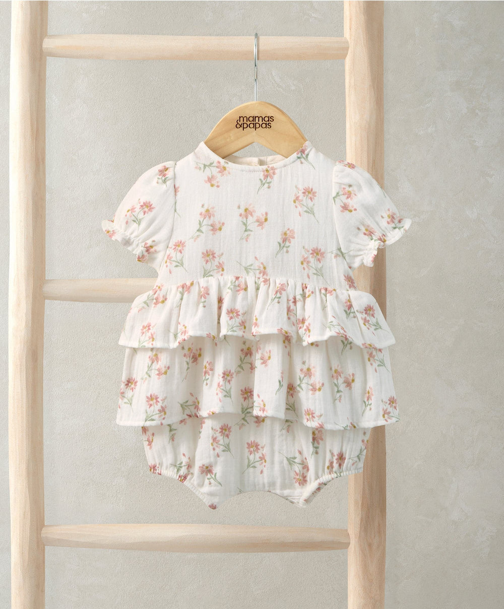 Mamas &amp; Papas Rompers Daisy Peplum Shortie Romper