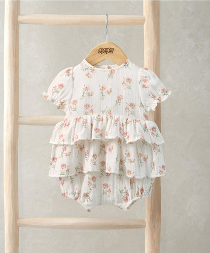 Mamas & Papas Rompers Daisy Peplum Shortie Romper