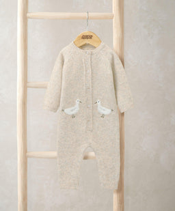 Mamas & Papas Rompers Duck Knitted Romper – Oatmeal