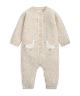 Mamas & Papas Rompers Duck Knitted Romper – Oatmeal