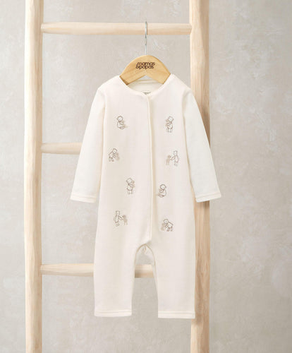 Mamas & Papas Rompers Embroidered Bear Romper
