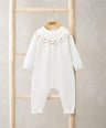 Mamas & Papas Rompers Embroidered Scallop Collar Romper with Frill Trim