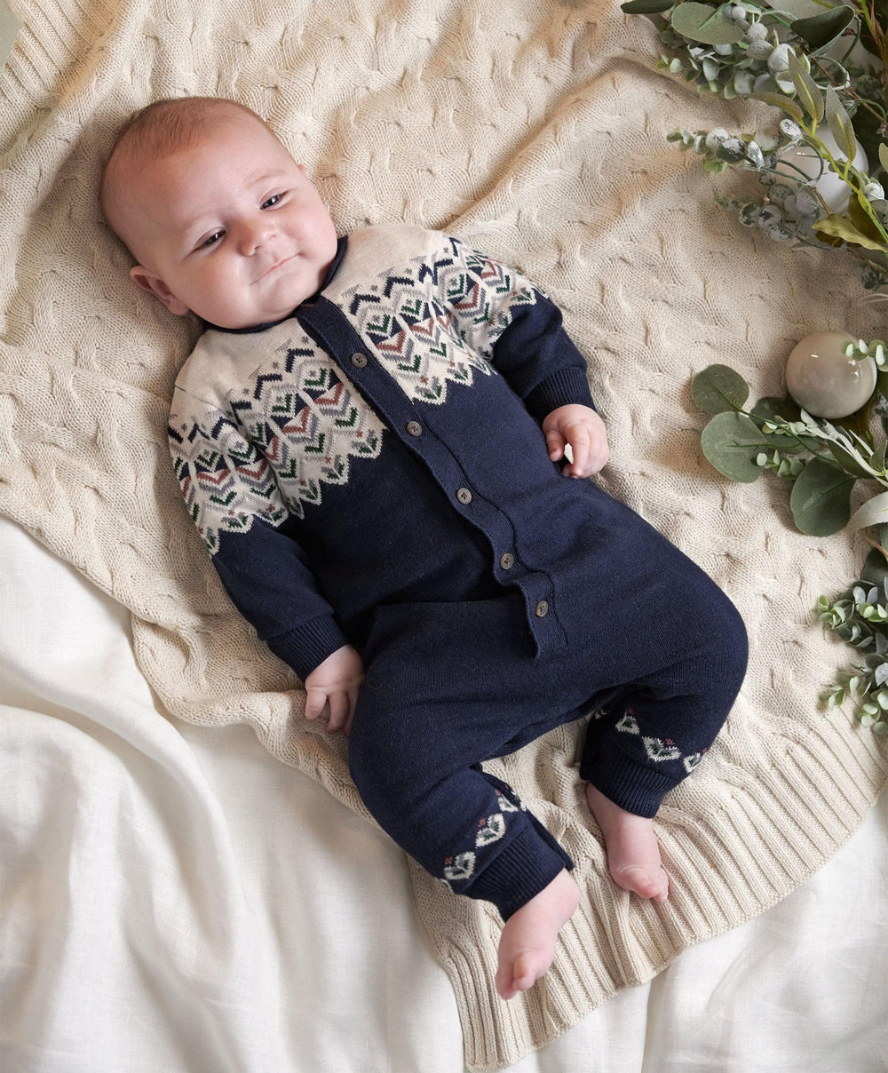 Mamas &amp; Papas Rompers Fairisle Knitted Romper