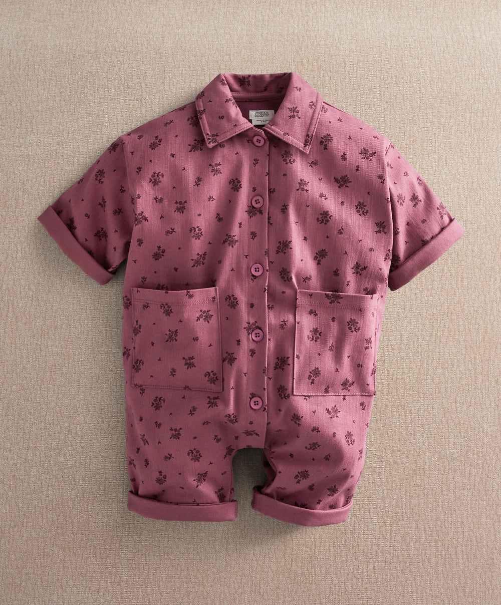 Mamas &amp; Papas Rompers Floral Boiler Suit Romper