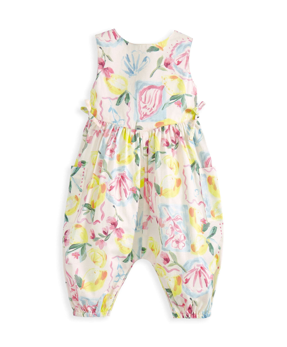 Mamas &amp; Papas Rompers Floral Lemon Romper