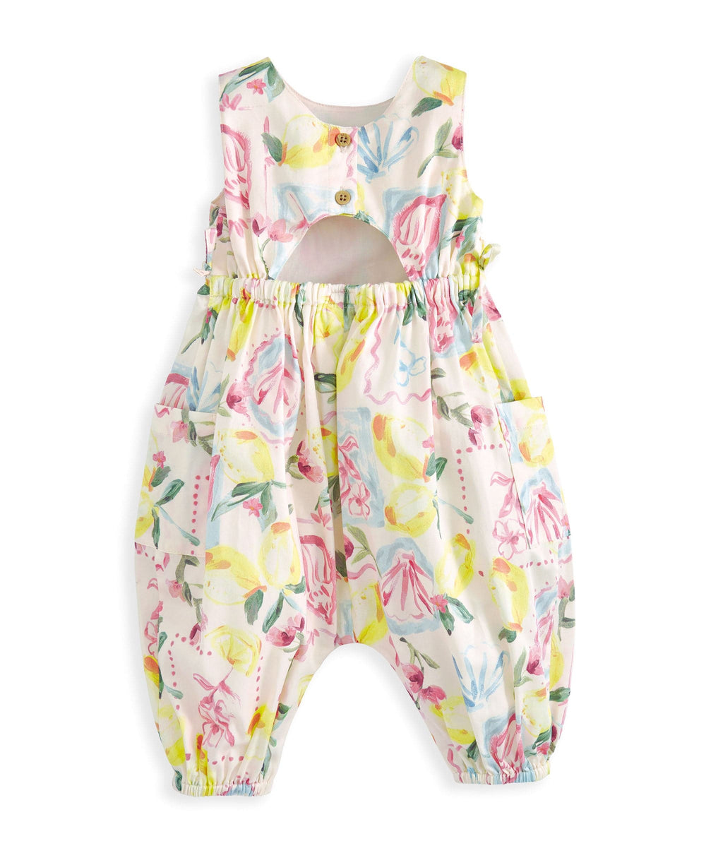Mamas &amp; Papas Rompers Floral Lemon Romper
