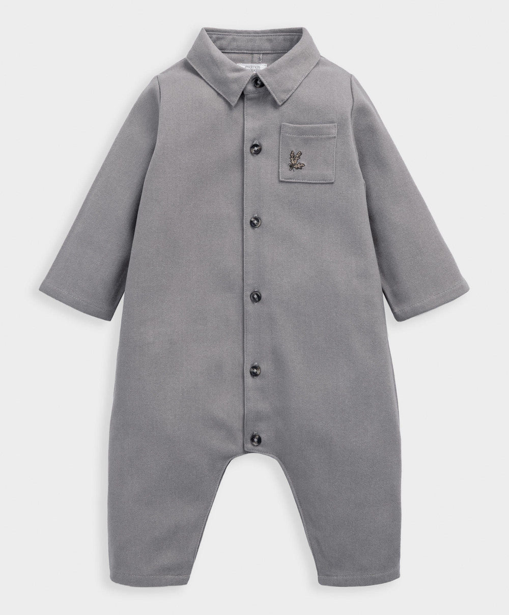 Mamas &amp; Papas Rompers Grey Woven Romper